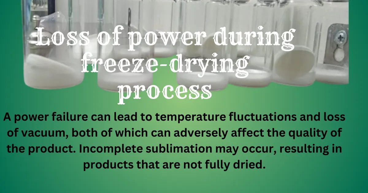 Loss of power during freeze-drying process