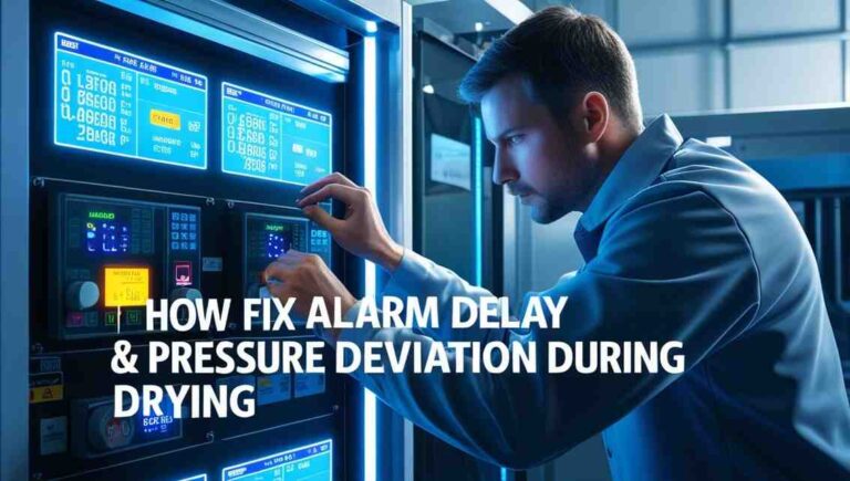 Freeze drying: Pressure deviation alarm observed