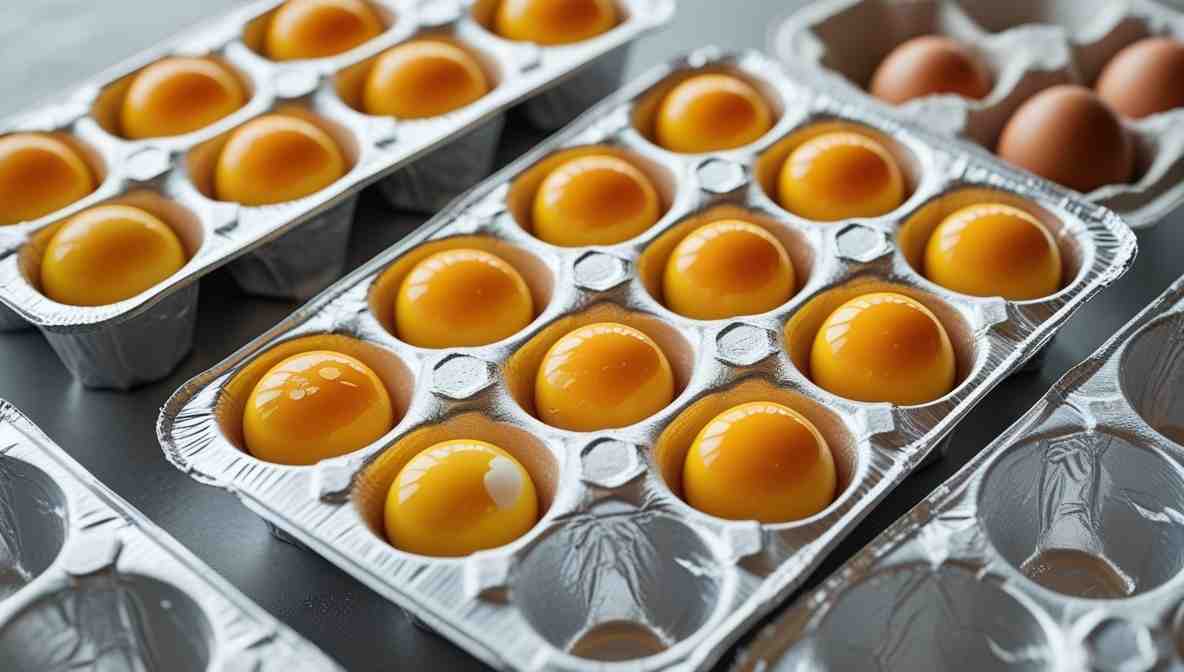 Aluminum freeze-dried eggs