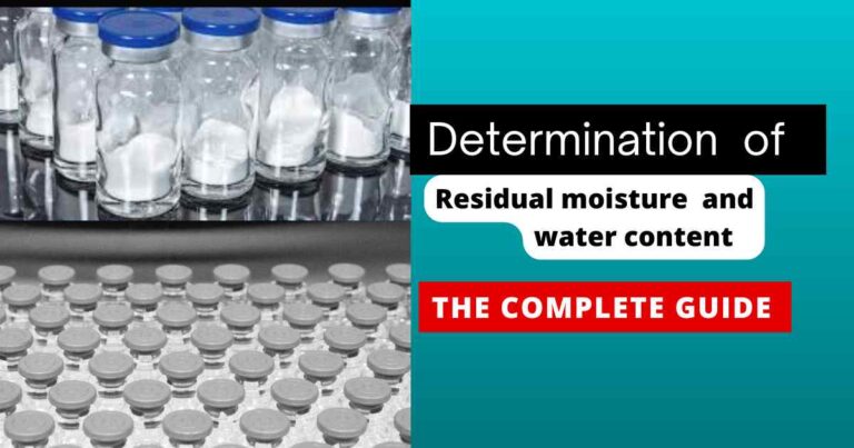 Determining the residual moisture after freeze-drying