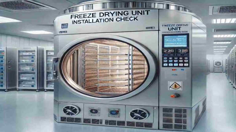 Freeze Drying unit installation check