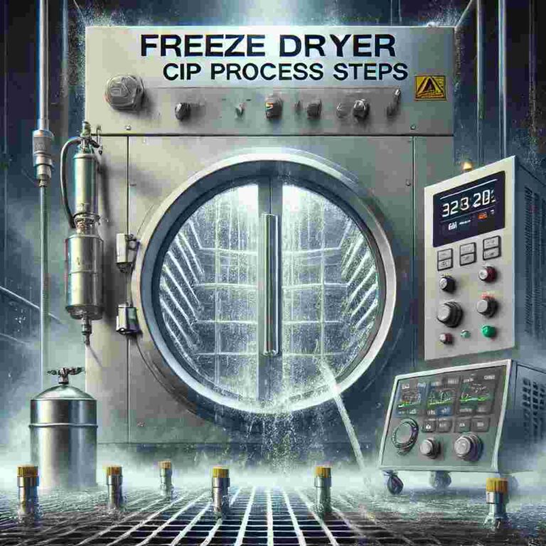 CIP process for freeze dryers