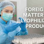 Quality inspection of freeze-dried pharmaceutical vials for foreign matter inside a GMP cleanroom.