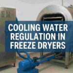 Cooling water regulation system in a pharmaceutical freeze dryer ensuring stable operation and product quality.